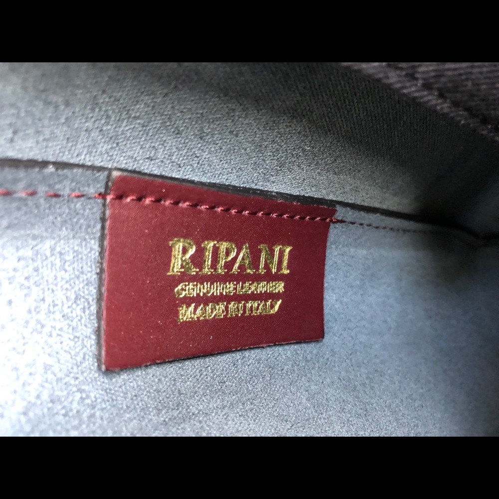 Ripani Red genuine leather cute satchel - beauty like new! Italian - Picture 3 of 3